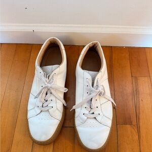 Greats White and Tan Sneakers